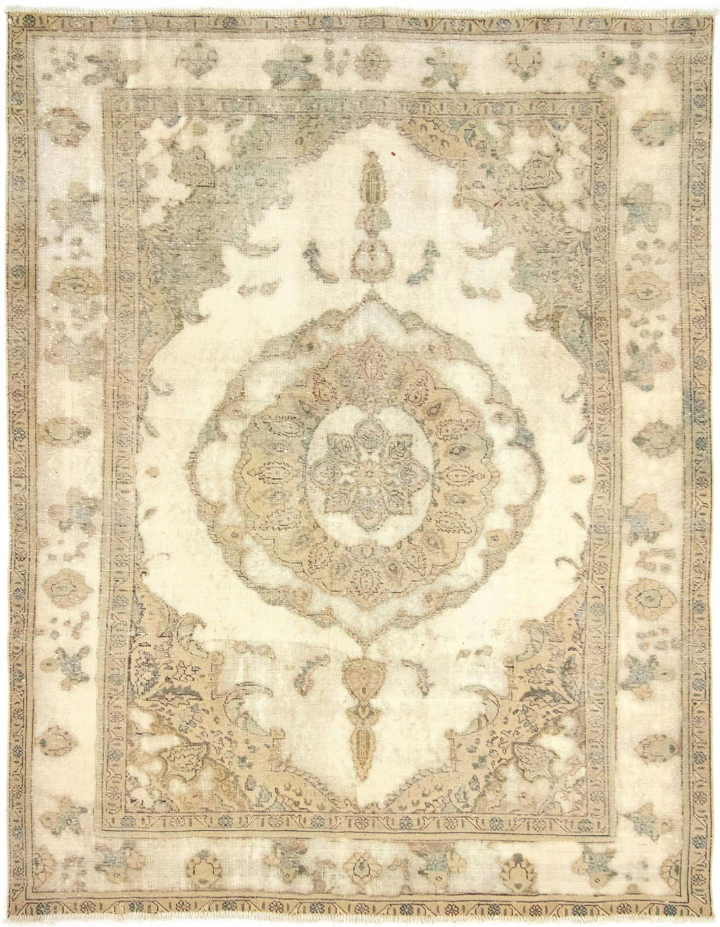 Primary image 6' 11 x 9' 5  Hand Knotted Vintage Royal Persian Wool Rug