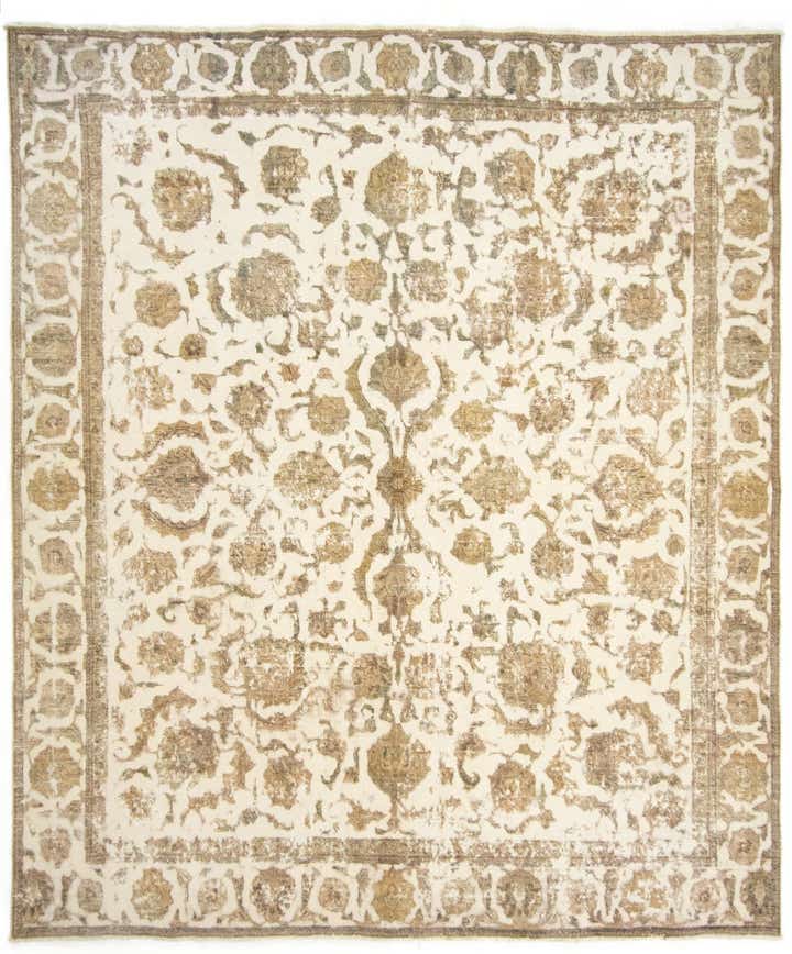9' x 10' 2 Hand Knotted Vintage Royal Persian Wool Rug