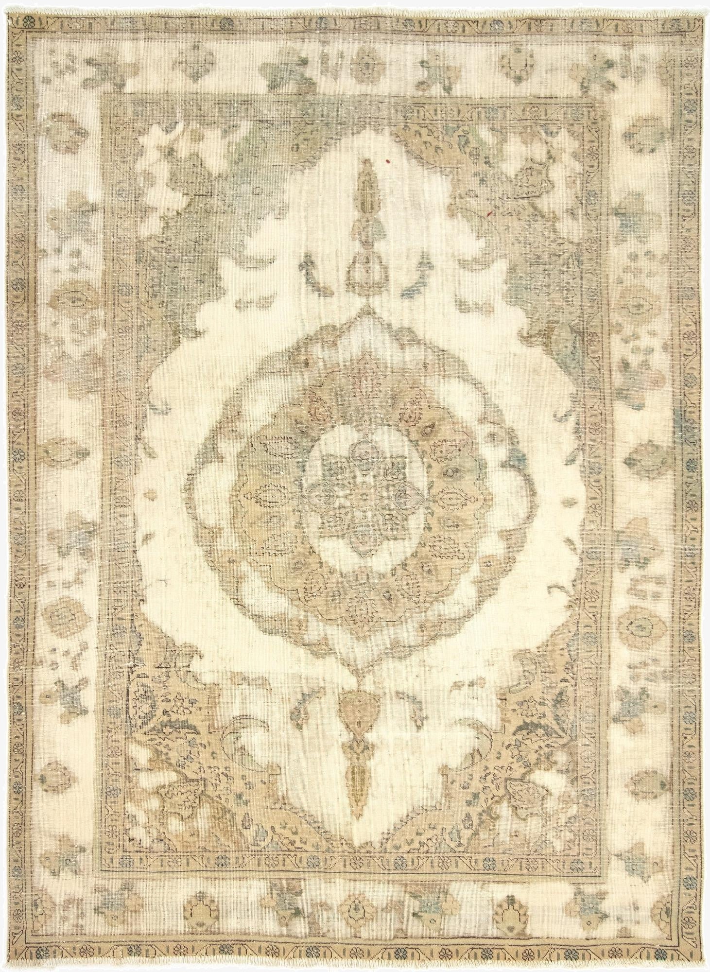 6' 11 x 9' 5  Hand Knotted Vintage Royal Persian Wool Rug