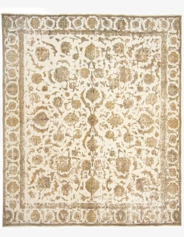 9' x 10' 2 Hand Knotted Vintage Royal Persian Wool Rug