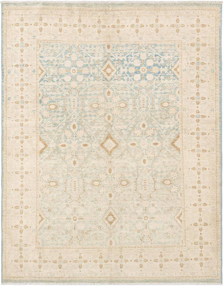 Detail image of 4' 10 x 6' 7 Hand Knotted Ziegler Rug