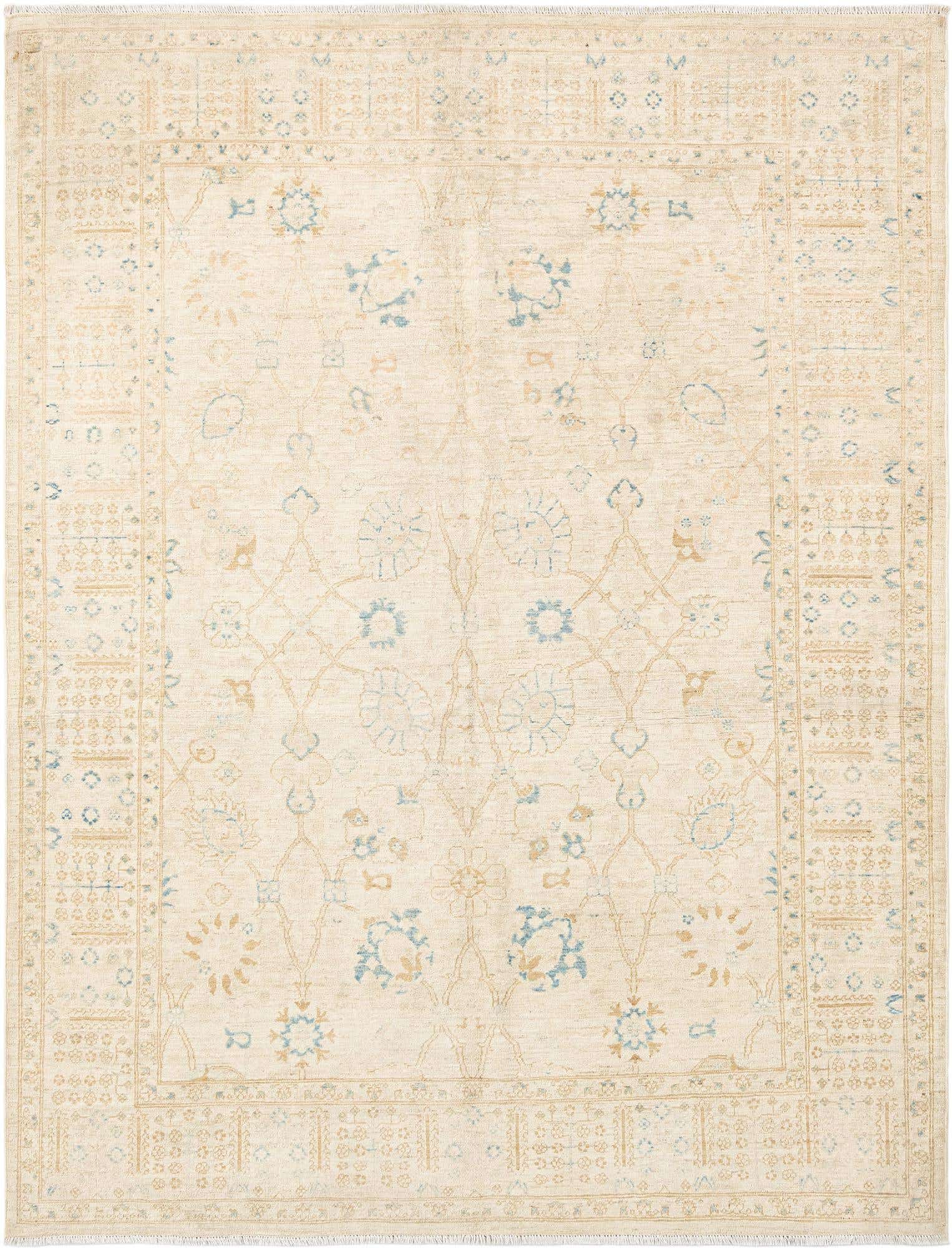 5' x 6' 7 Hand Knotted Ziegler Rug