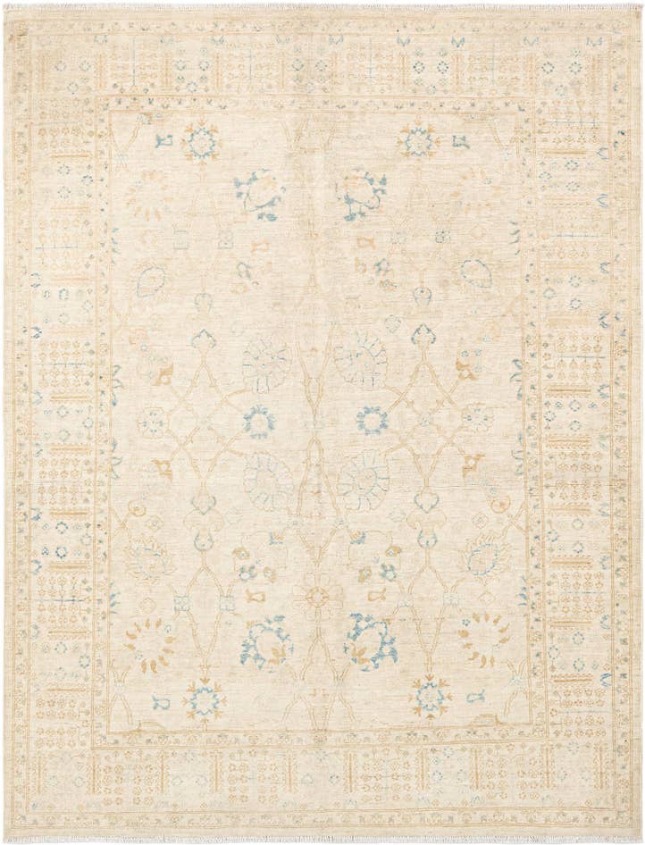 Detail image of 5' x 6' 7 Hand Knotted Ziegler Rug