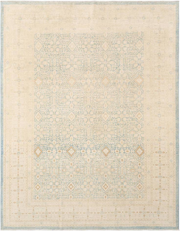 Detail image of 8' 4 x 11' 5 Hand Knotted Ziegler Rug