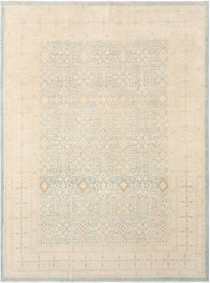 Detail image of 8' 4 x 11' 5 Hand Knotted Ziegler Rug