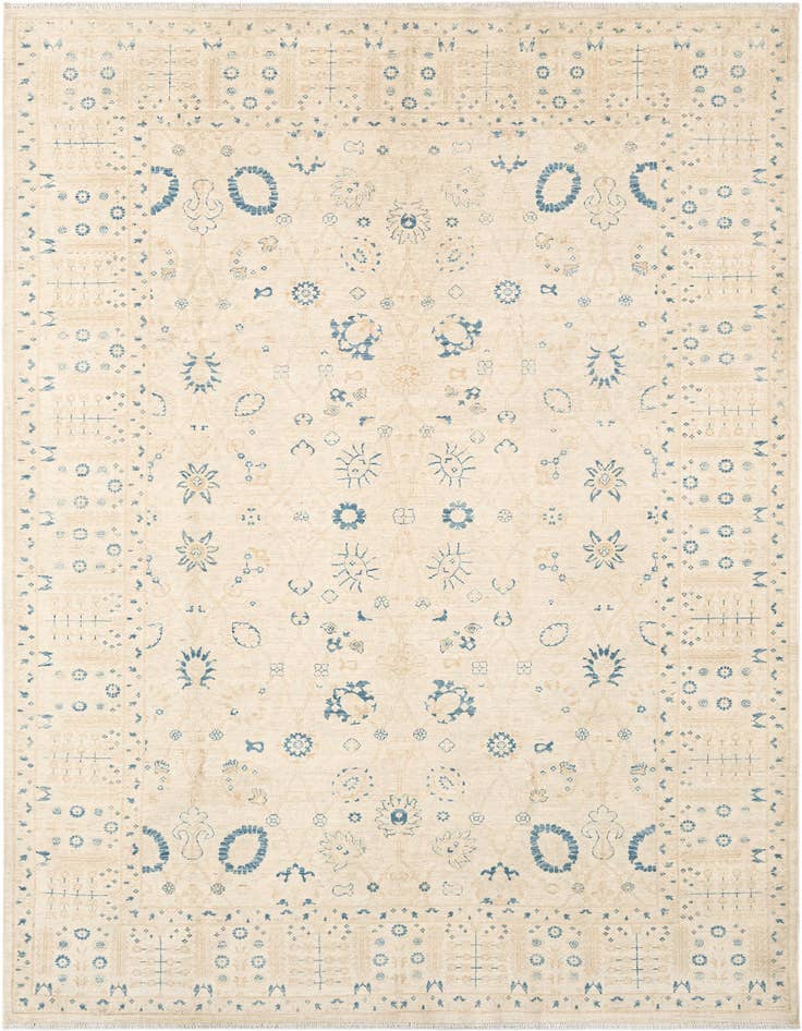 Detail image of 6' 8 x 9' 8 Hand Knotted Ziegler Rug