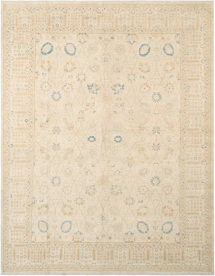 Detail image of 9' 11 x 13' 4 Hand Knotted Ziegler Rug