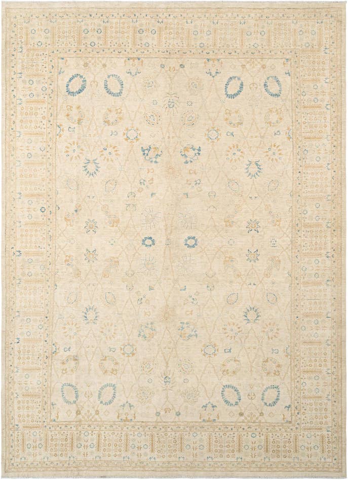 Detail image of 9' 11 x 13' 4 Hand Knotted Ziegler Rug