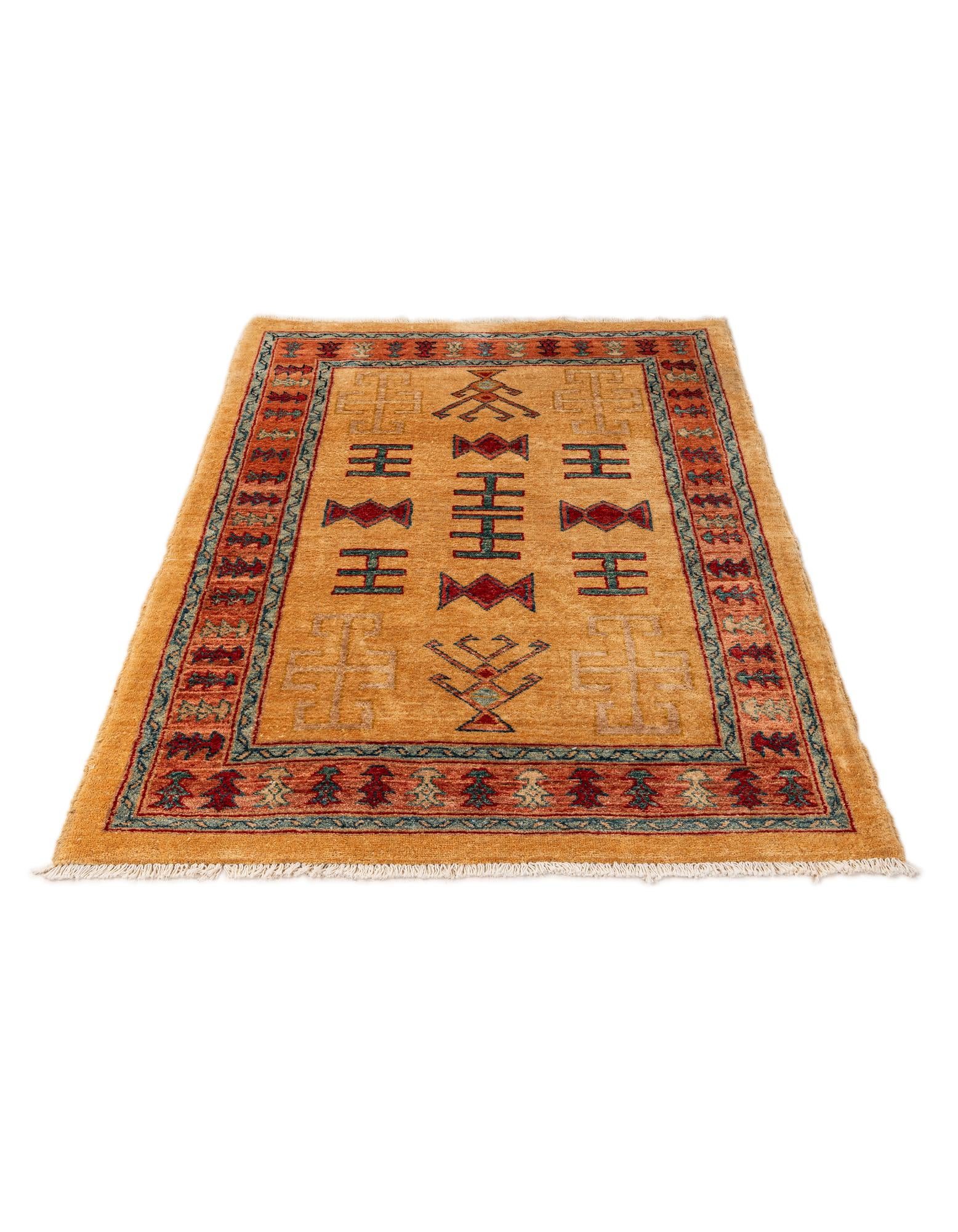 3' 5 x 5' 1 Hand Knotted Ziegler Wool Rug