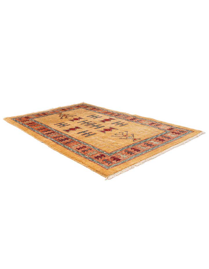 3' 5 x 5' 1 Hand Knotted Ziegler Wool Rug