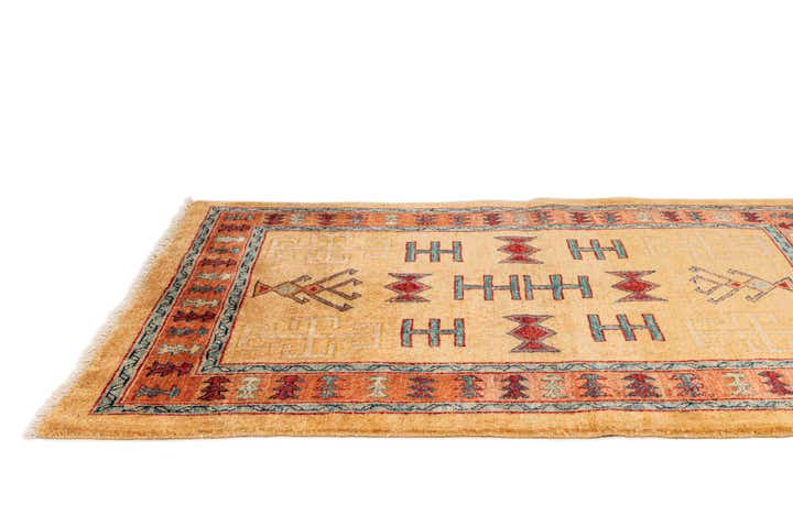 3' 5 x 5' 1 Hand Knotted Ziegler Wool Rug