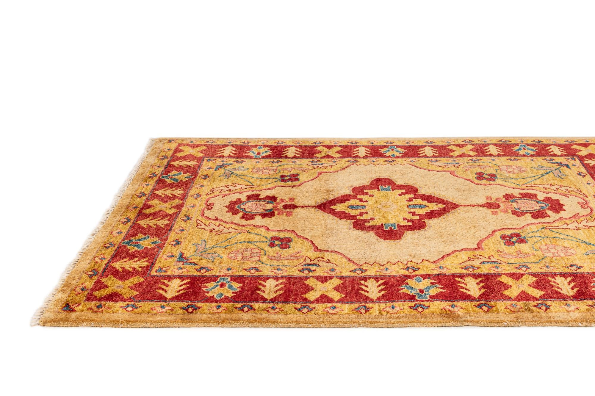 3' 6 x 4' 9 Hand Knotted Ziegler Wool Rug