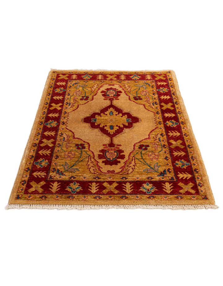 3' 5 x 4' 10 Hand Knotted Ziegler Wool Rug