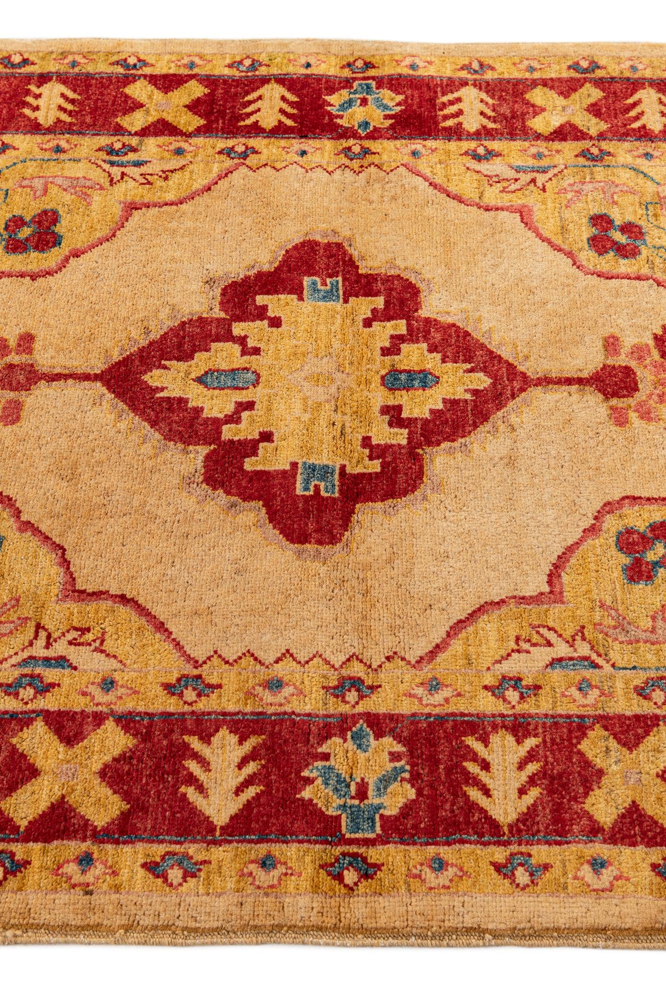 3' 5 x 4' 10 Hand Knotted Ziegler Wool Rug