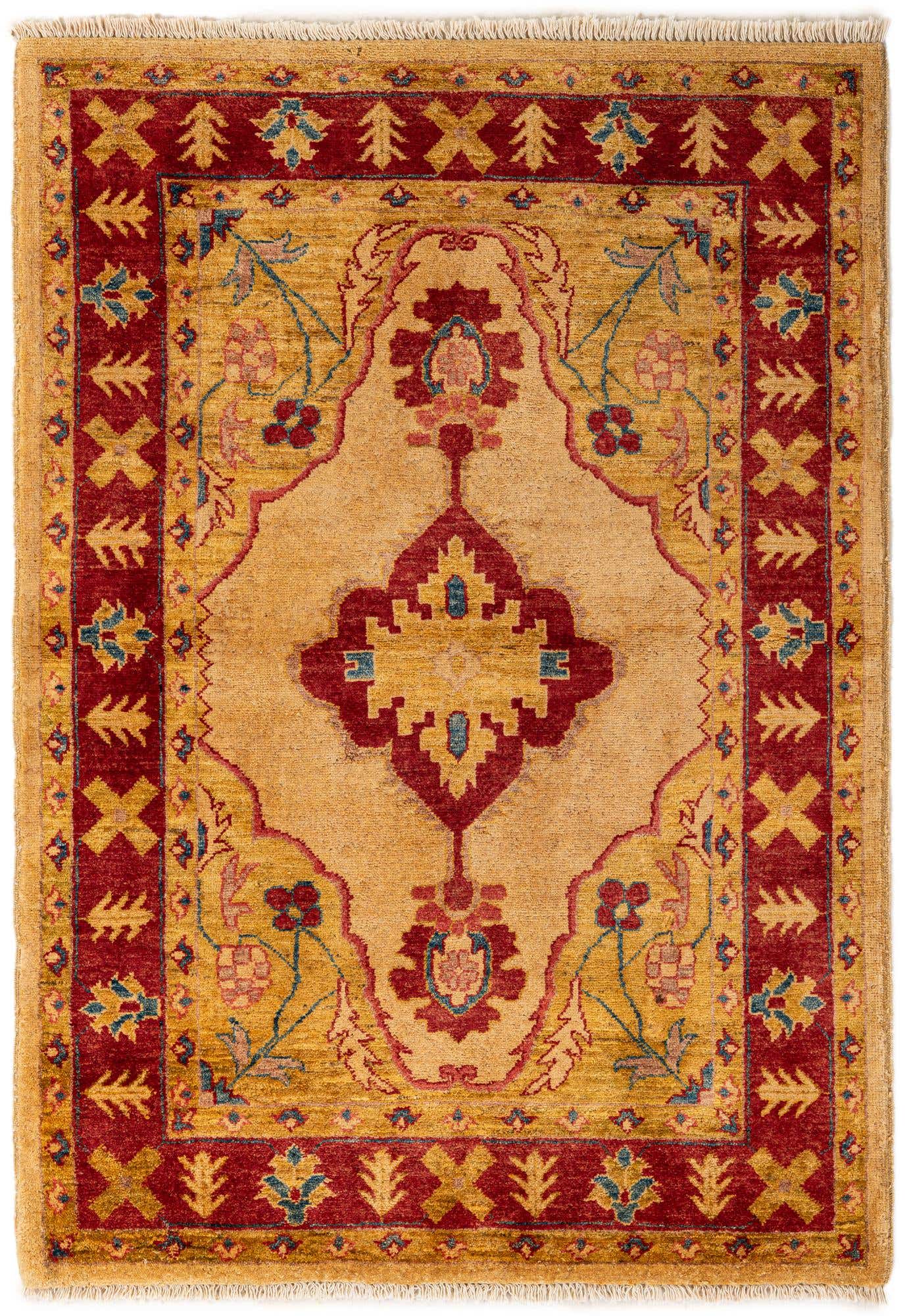 3' 5 x 4' 10 Hand Knotted Ziegler Wool Rug