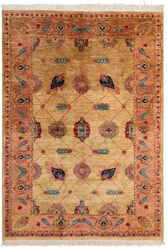 Detail image of 5' 2 x 7' 4 Hand Knotted Ziegler Wool Rug