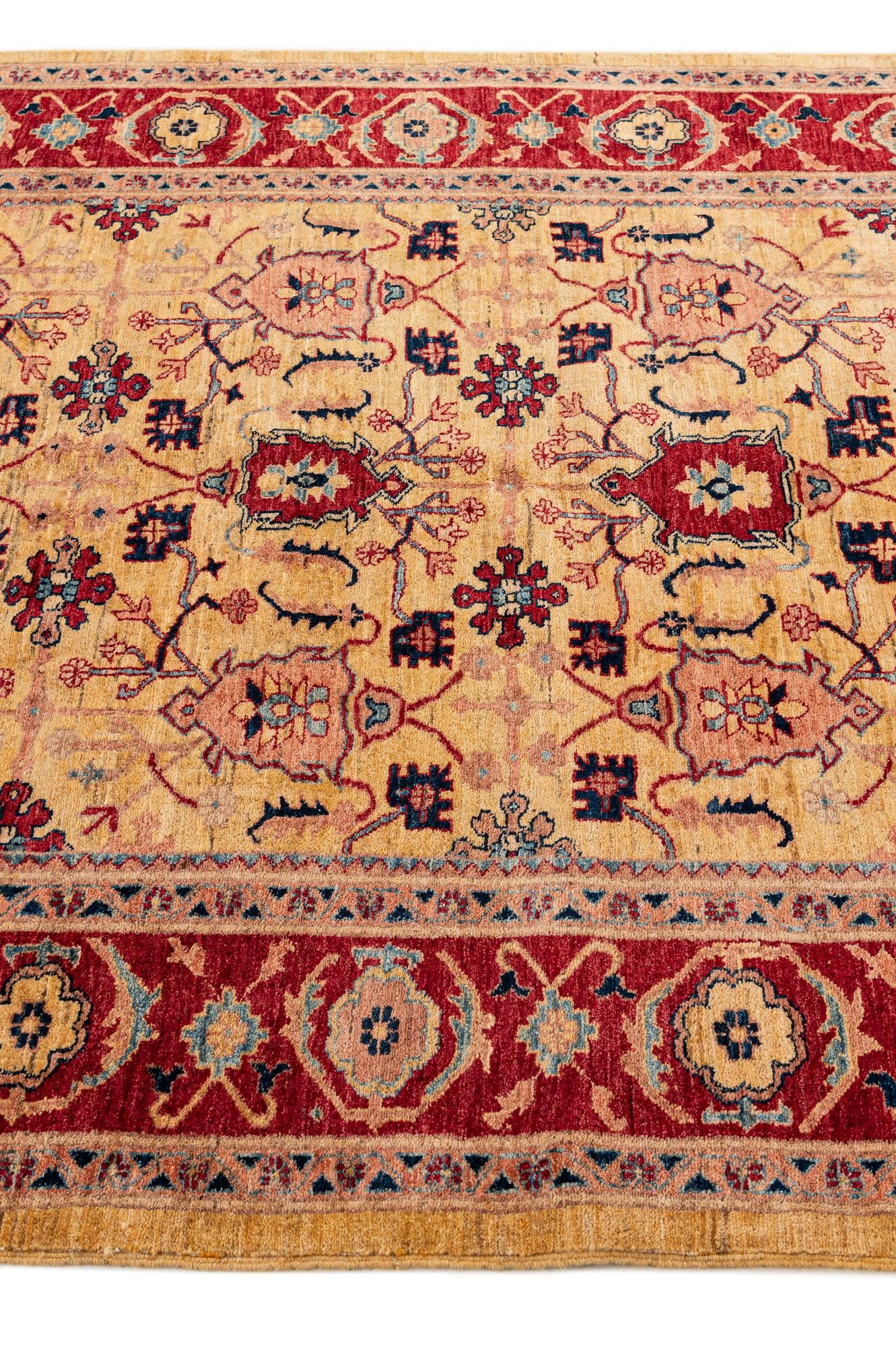 5' 8 x 7' 11 Hand Knotted Ziegler Wool Rug