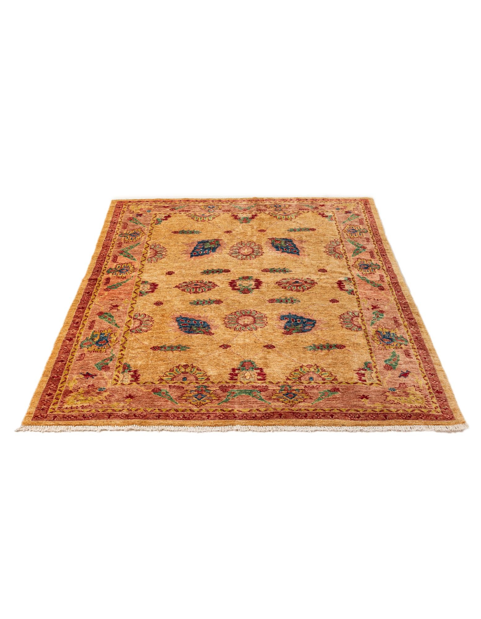 5' 6 x 7' 3 Hand Knotted Ziegler Wool Rug