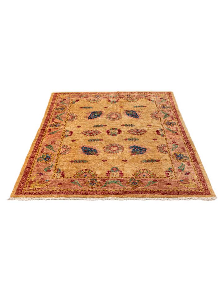 5' 6 x 7' 3 Hand Knotted Ziegler Wool Rug