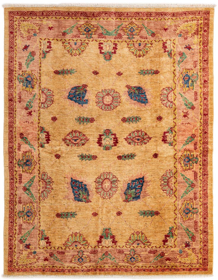 Detail image of 5' 6 x 7' 3 Hand Knotted Ziegler Wool Rug