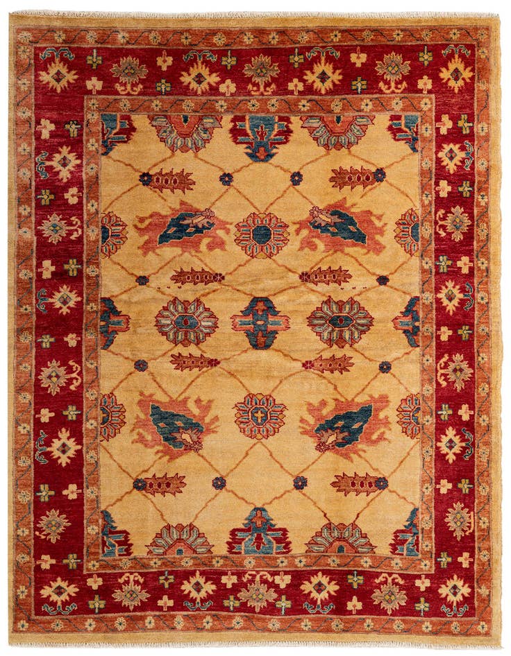 Detail image of 5' 9 x 7' 7 Hand Knotted Ziegler Wool Rug