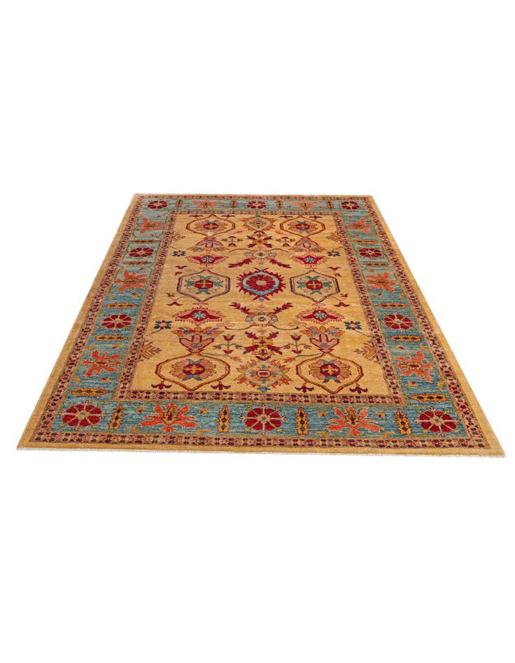 Detail image of 6' 6 x 9' 8  Hand Knotted Ziegler Wool Rug