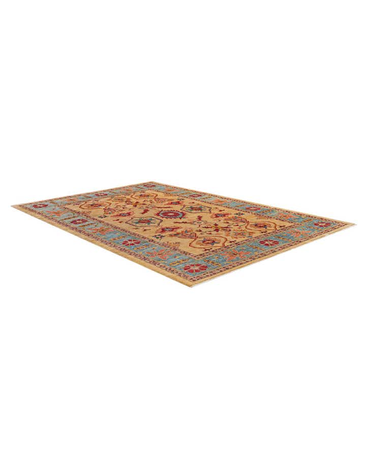 6' 6 x 9' 8 Hand Knotted Ziegler Wool Rug
