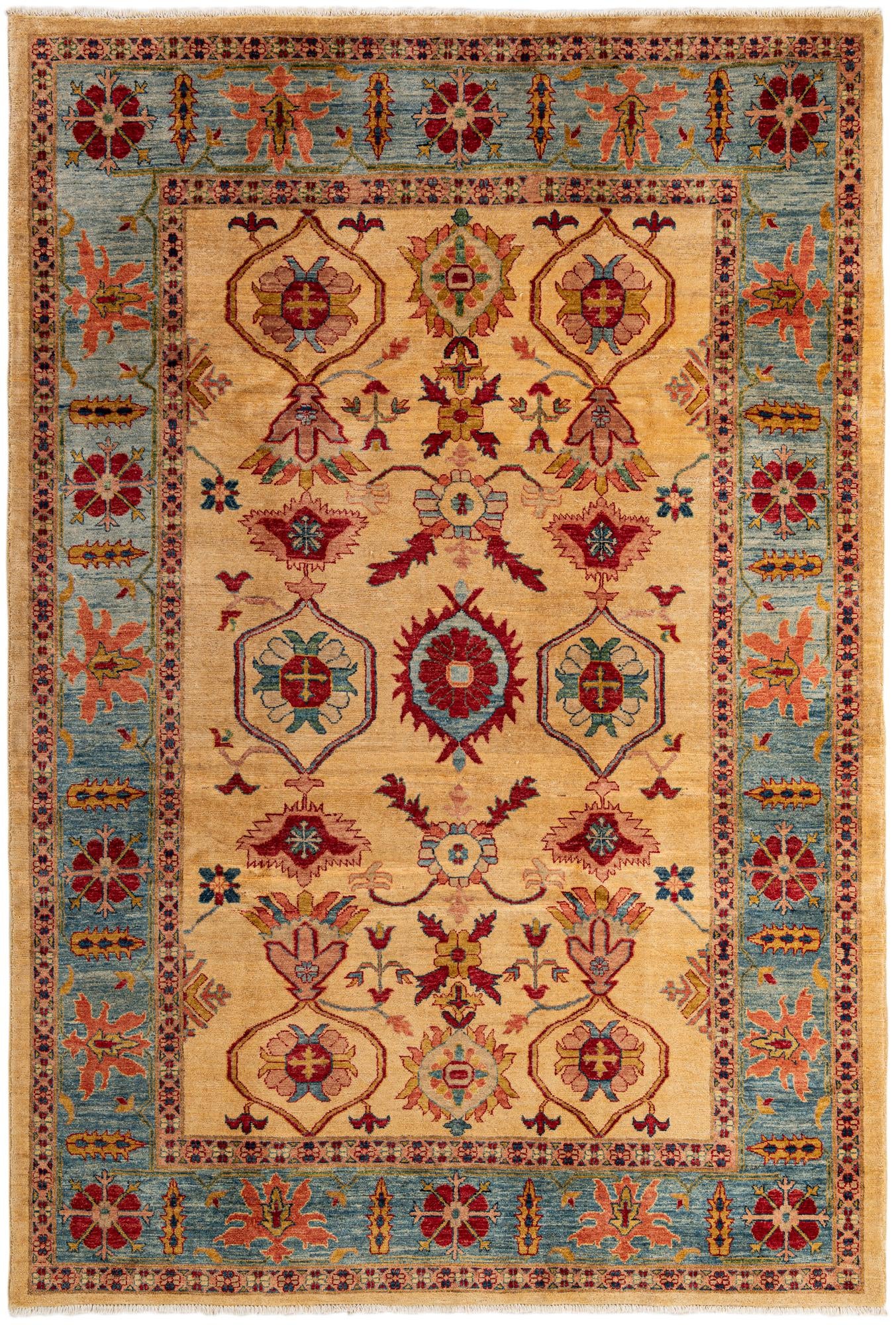 6' 6 x 9' 8 Hand Knotted Ziegler Wool Rug