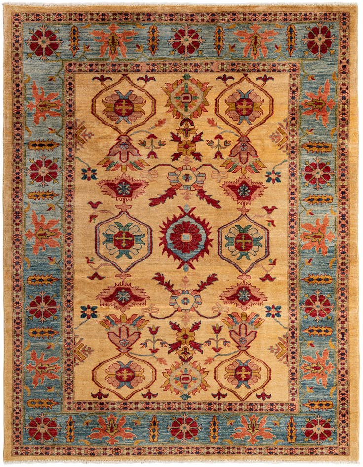 Detail image of 6' 6 x 9' 8 Hand Knotted Ziegler Wool Rug