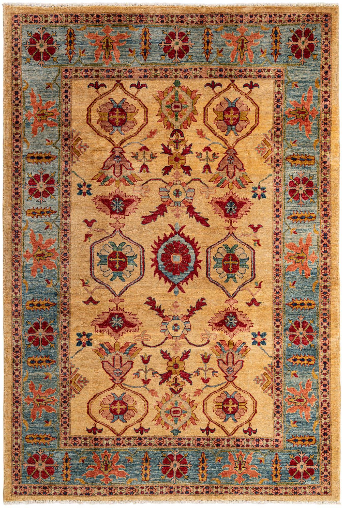 6' 6 x 9' 8 Hand Knotted Ziegler Wool Rug