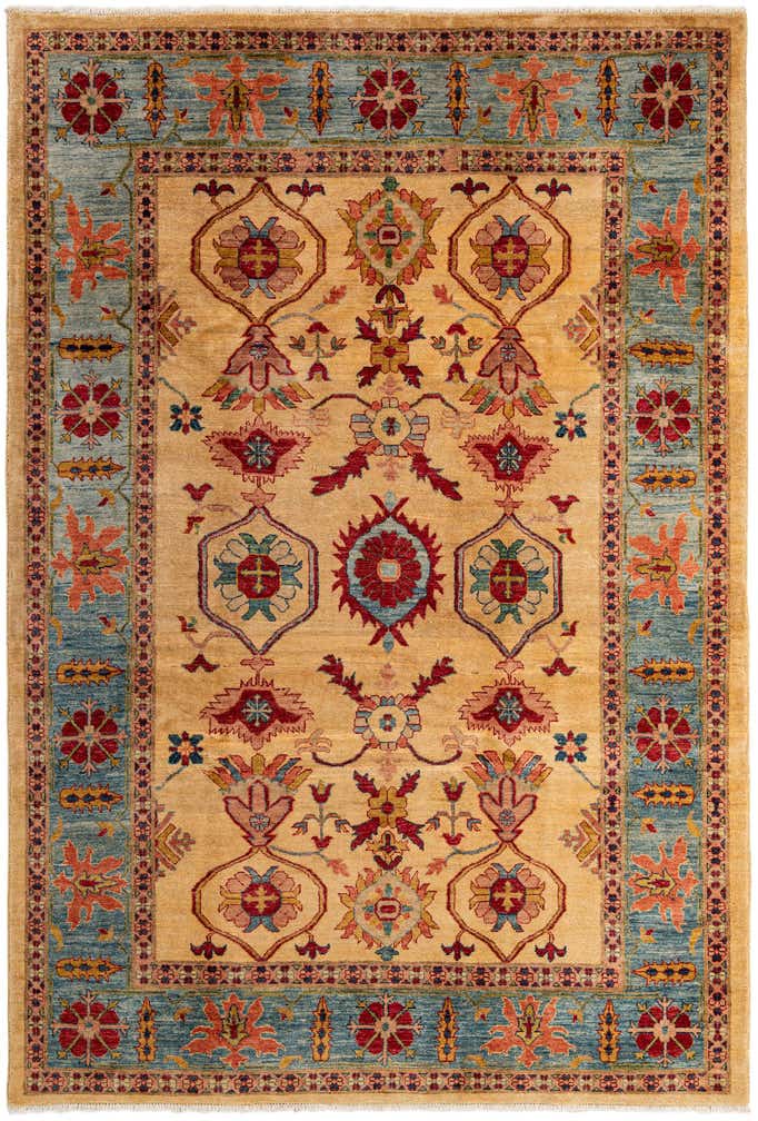 6' 6 x 9' 8 Hand Knotted Ziegler Wool Rug