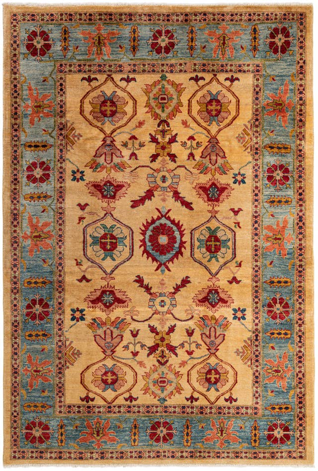 Detail image of 6' 6 x 9' 8 Hand Knotted Ziegler Wool Rug