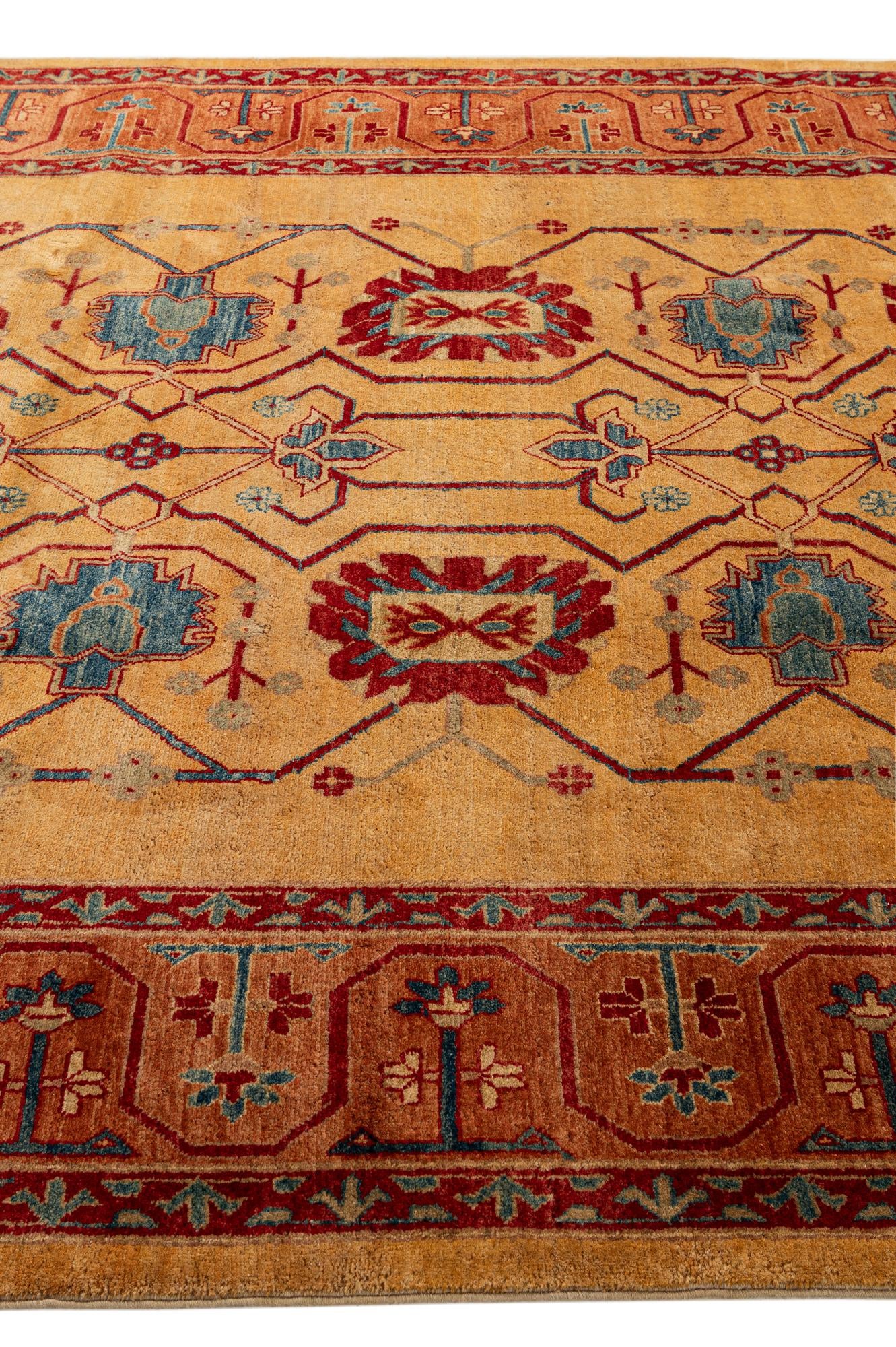 6' 8 x 9' 5 Hand Knotted Ziegler Wool Rug