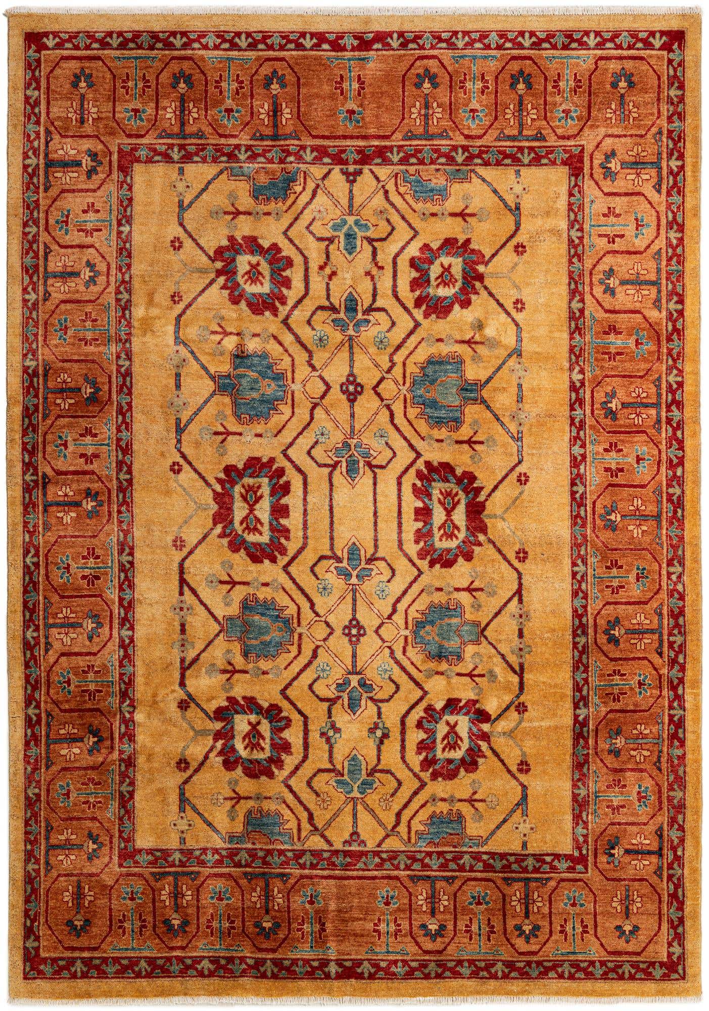 6' 8 x 9' 5 Hand Knotted Ziegler Wool Rug
