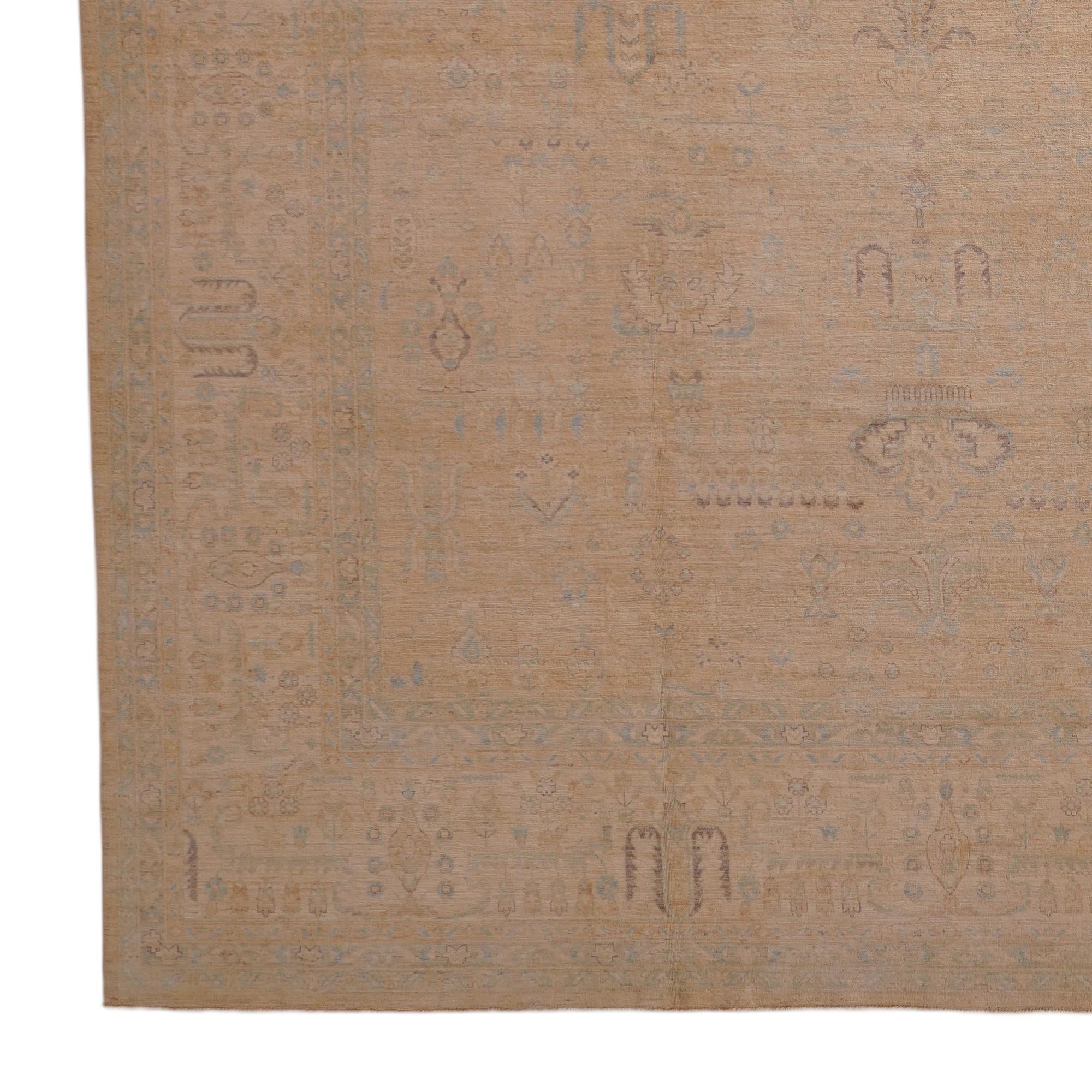 11' 8 x 15' 8 Hand Knotted Ziegler Oriental Rug