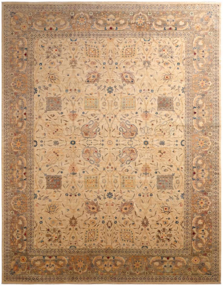 Detail image of 11' 8 x 15' 1 Hand Knotted Ziegler Oriental Rug