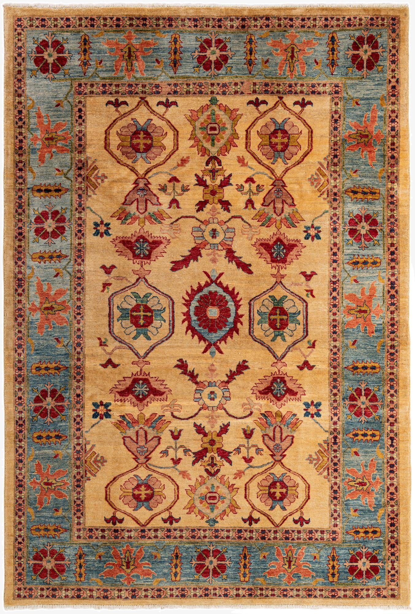 6' 6 x 9' 8  Hand Knotted Ziegler Wool Rug