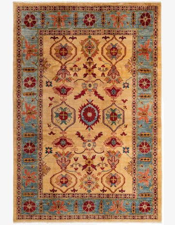 6' 6 x 9' 8 Hand Knotted Ziegler Wool Rug