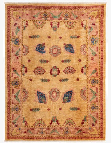 5' 6 x 7' 3 Hand Knotted Ziegler Wool Rug