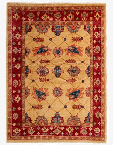 5' 9 x 7' 7 Hand Knotted Ziegler Wool Rug