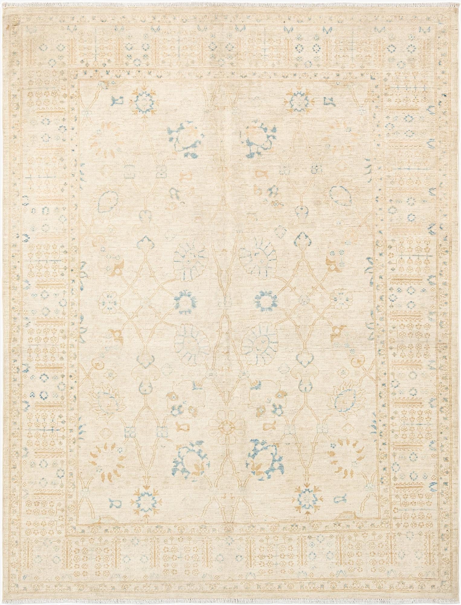 5' x 6' 7  Hand Knotted Ziegler Rug