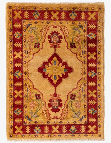 3' 6 x 4' 9 Hand Knotted Ziegler Wool Rug