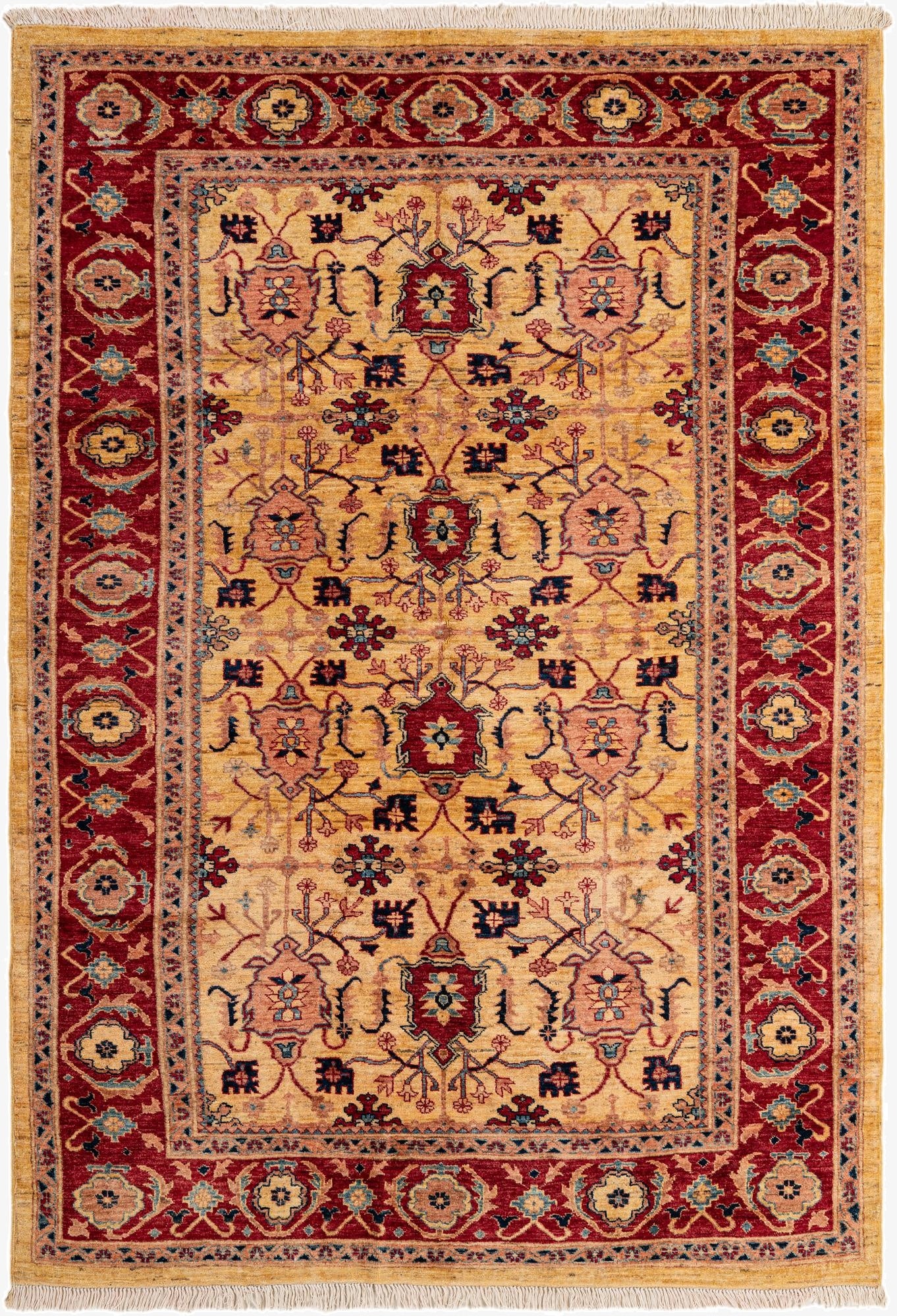 5' 8 x 7' 11  Hand Knotted Ziegler Wool Rug