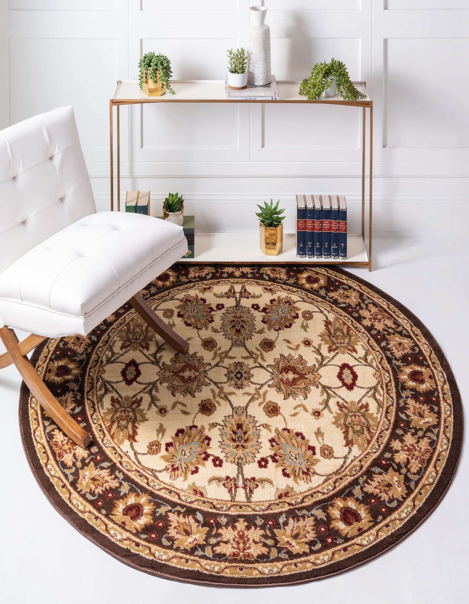 Detail image of 185cm x 185cm Classic Agra Round Rug