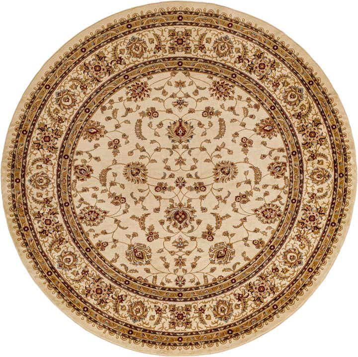 305cm x 305cm Klassischer Agra Rund Teppich
