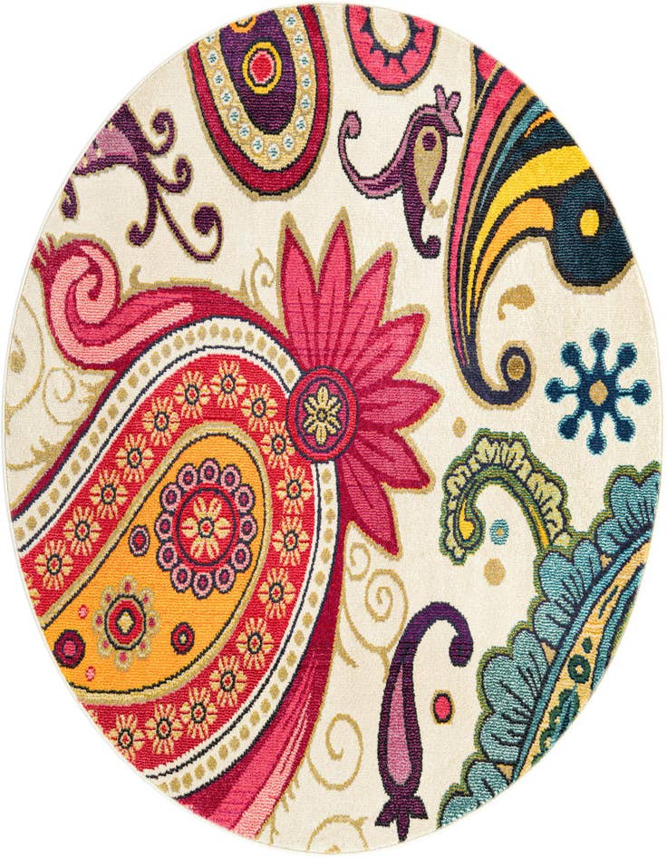 Detail image of 6' x 6' Washable Casablanca Round Rug