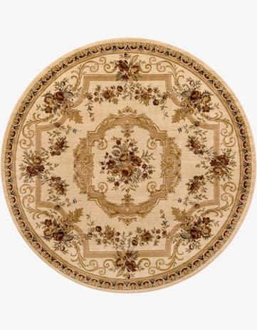 Cream Chateau Round Rug