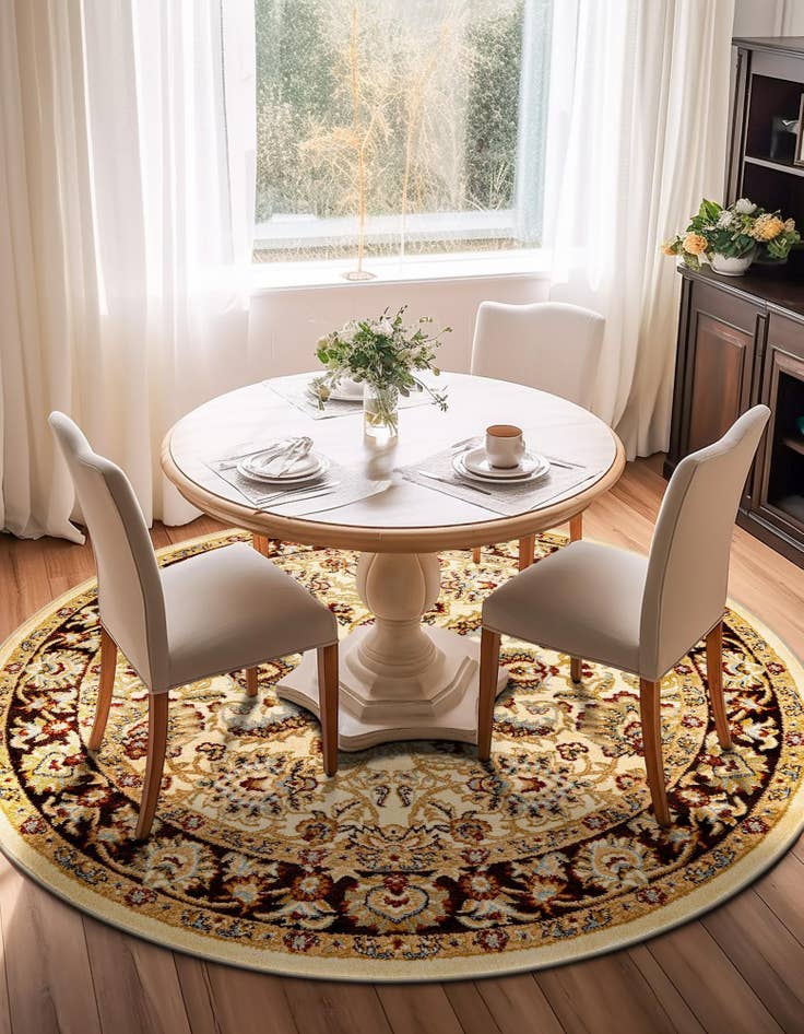 Detail image of 240cm x 240cm Classic Agra Round Rug