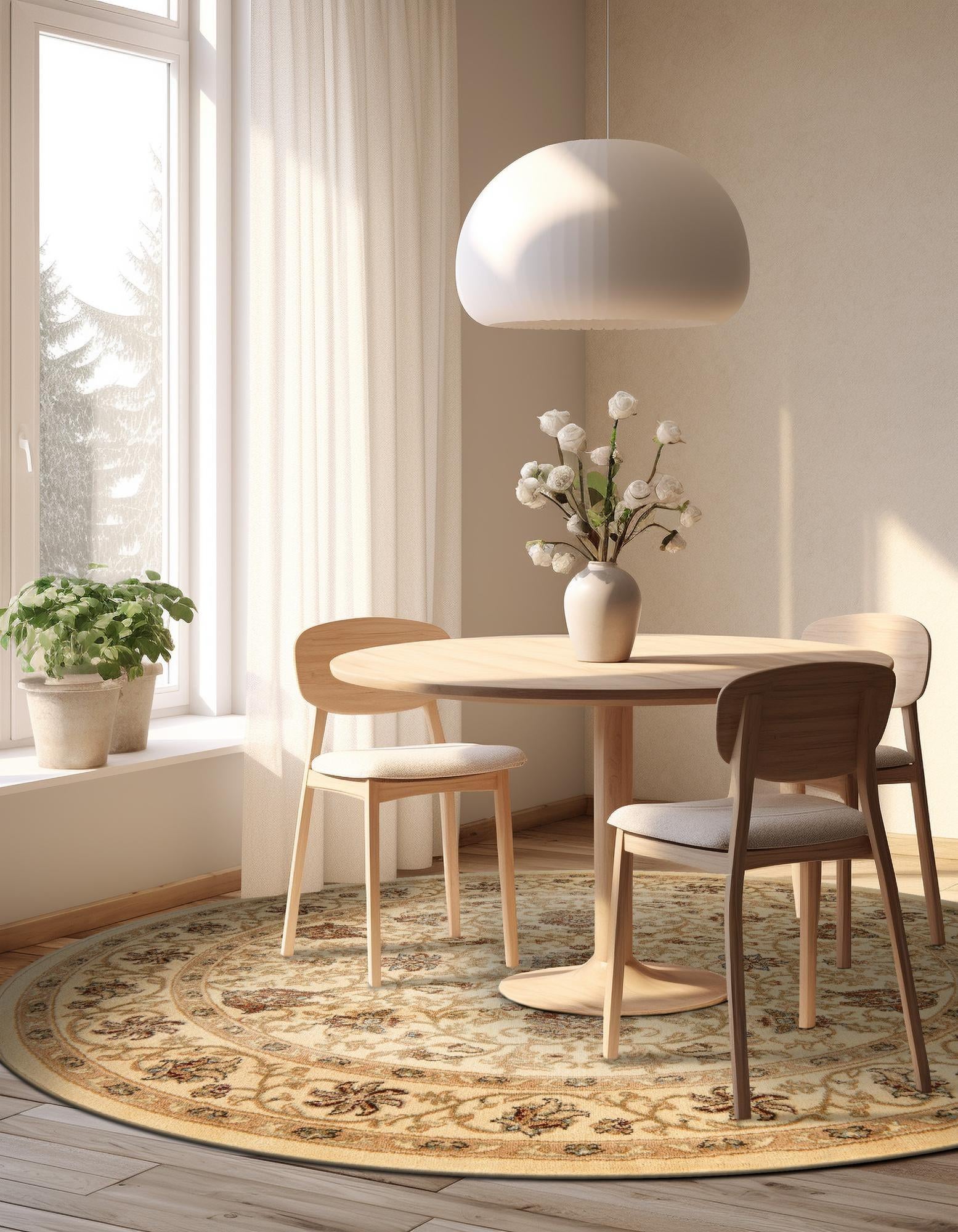 7' 10 x 7' 10 Classic Agra Round Rug