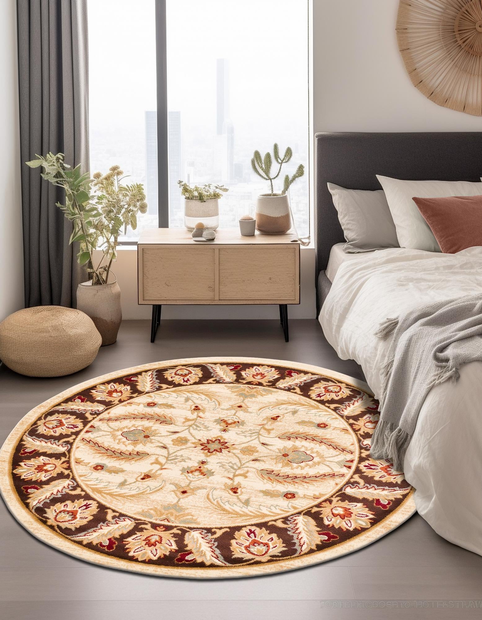 6' x 6' Classic Agra Round Rug